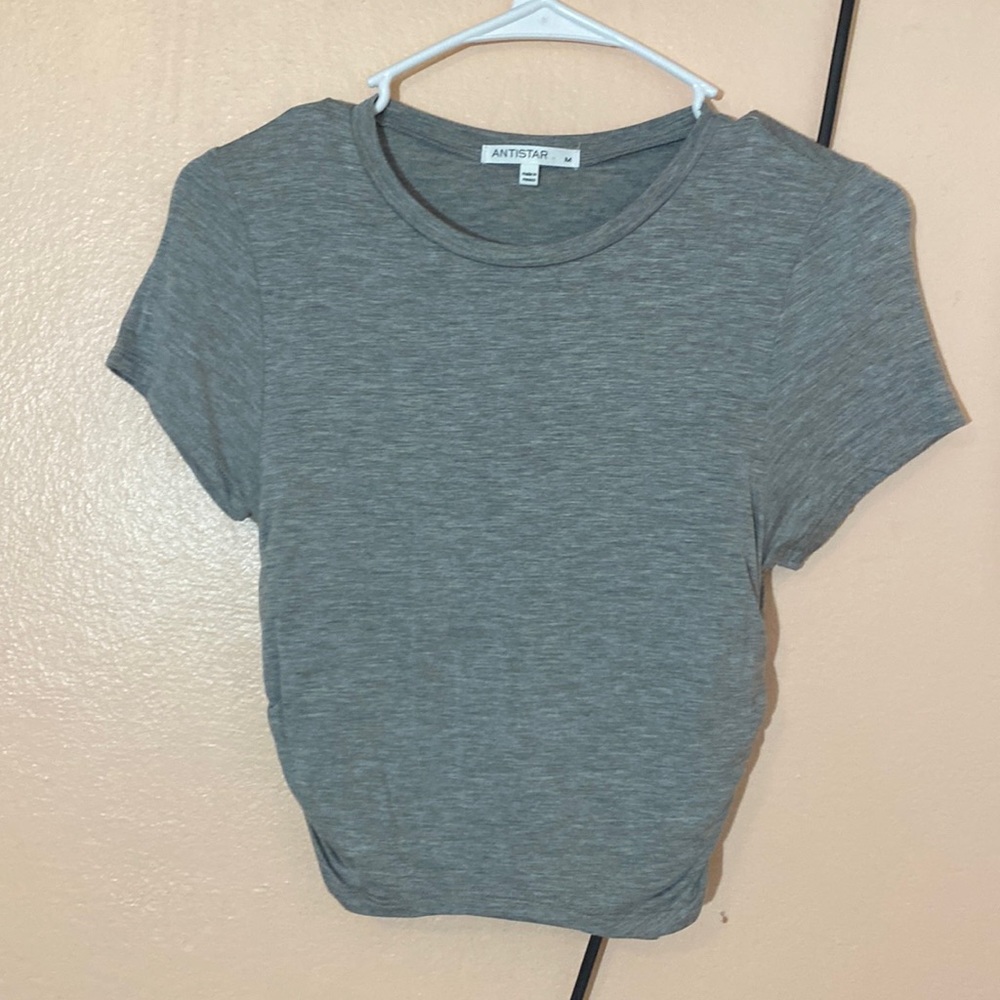 Grey baby tee size medium